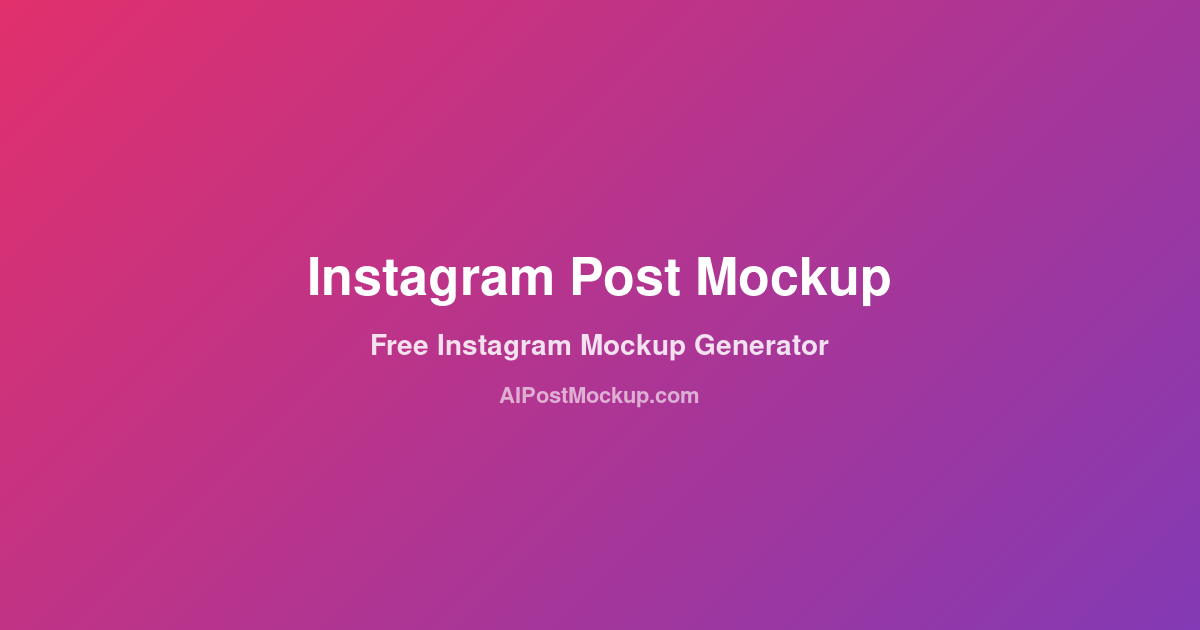 Instagram Post Mockup screenshot