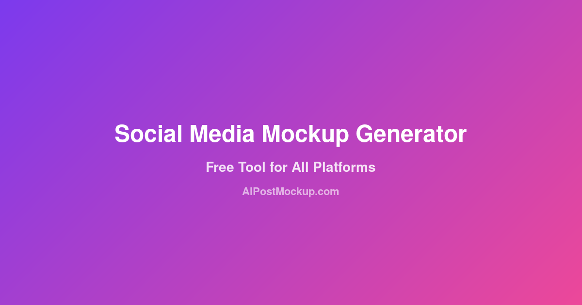 Social Media Mockup screenshot
