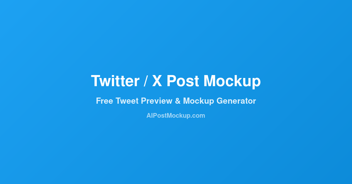 Twitter/X Post Mockup screenshot